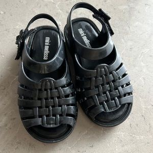 Black mini Melissa sandals